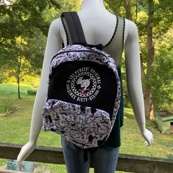 Rare Disney 101 Dalmatian x Vans 2015 Backpack Collaboration Dogs Black White